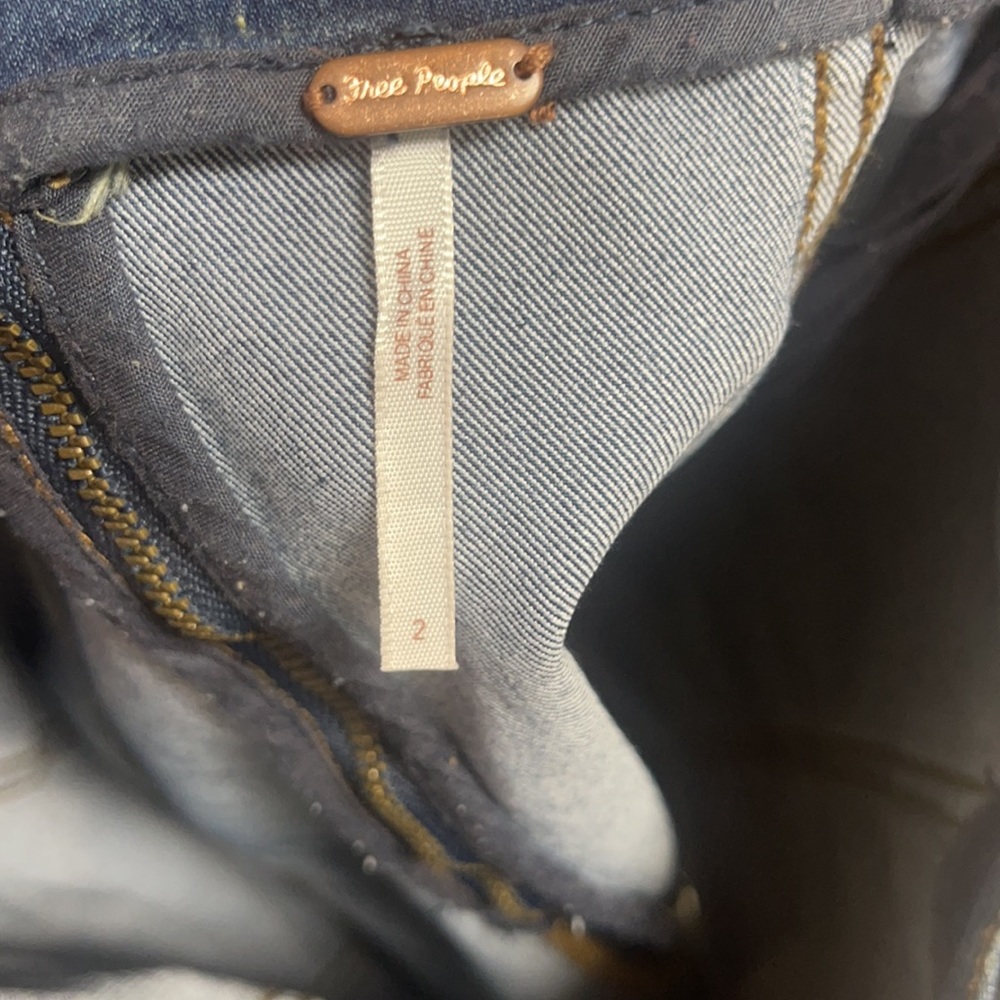 Free People blue denim skirt, size 2 - Picture 3 of 3